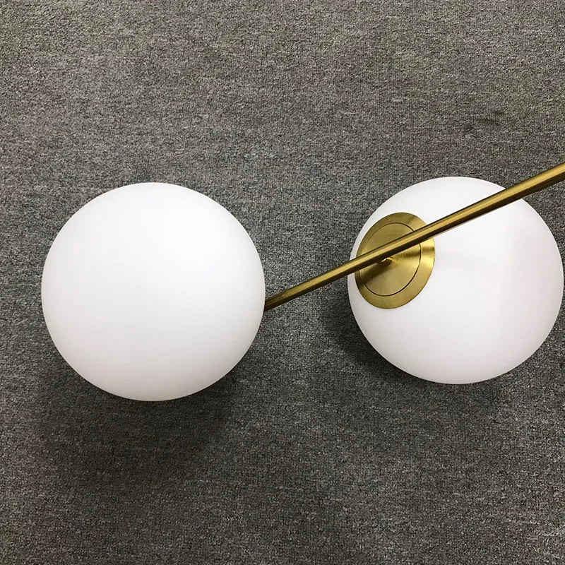 lustre led moderne nordique boule de verre art décor restaurant luxe - vue 5 sur 13