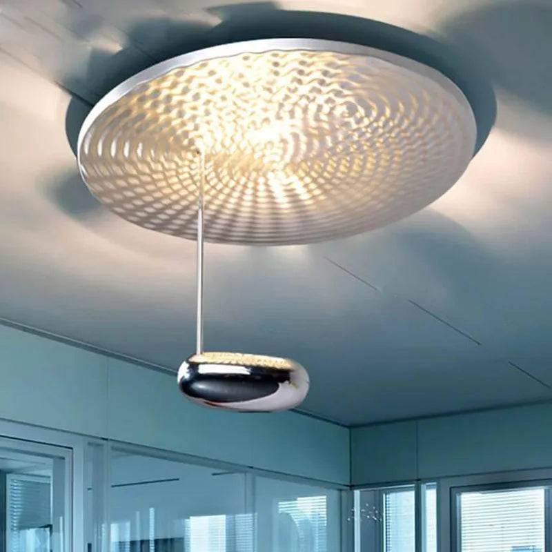 lustre italien moderne minimaliste créatif réflexion diffuse haricot lumière
