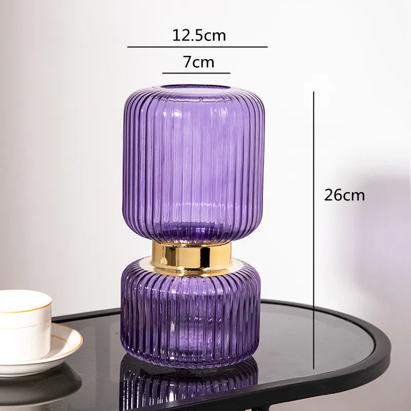 vase en verre transparent pour fleurs et décoration hydroponique - vue 10 sur 10