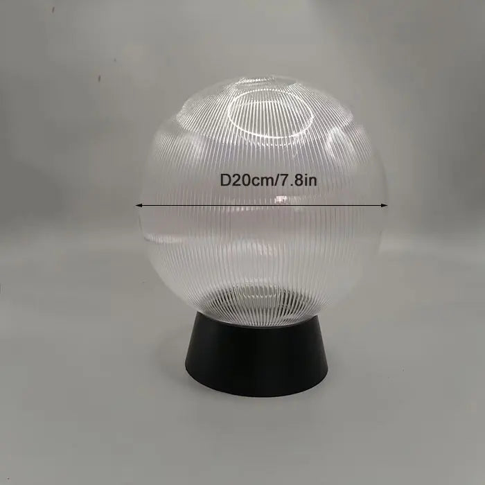 lampadaire extérieur globe noir pour éclairage de jardin et terrasse - vue 14 sur 15