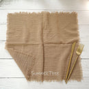 Serviette de table gaze coton lot 12 rustique