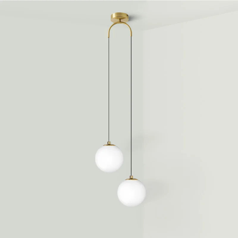 Suspension LED en verre moderne nordique pour salle à manger chambre lustre en or luminaires intérieur Restaurant Bar décor lampe suspendue - vue 4 sur 9