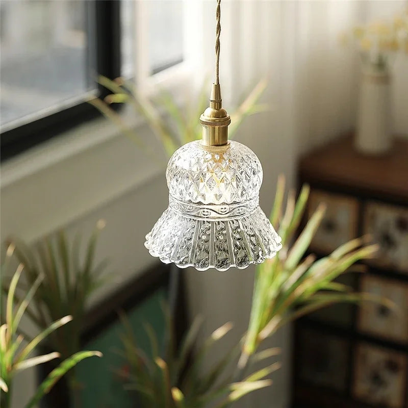 suspension en verre transparent pour éclairage moderne et décoratif - vue 4 sur 9