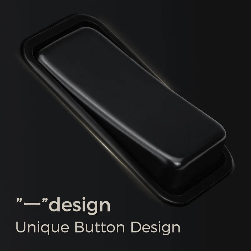 Cache prise plate en acier noir mat bords arrondis