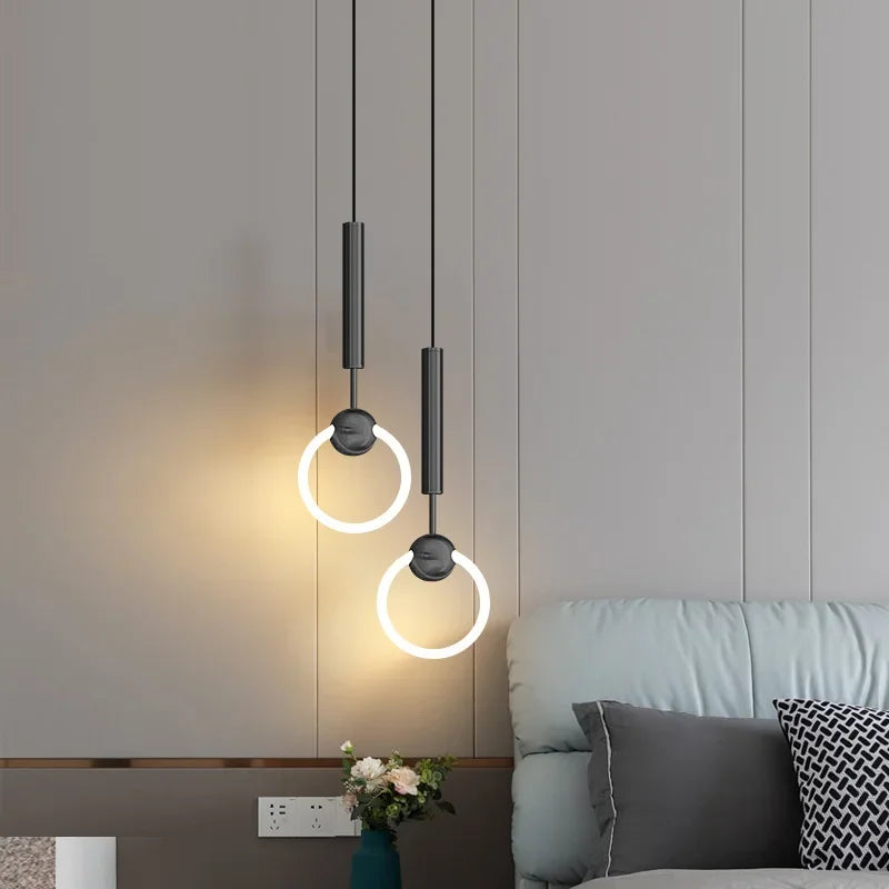 lustres led modernes luxueux lampes suspendues décoration - vue 3 sur 16