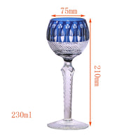 Verres à vin cristal style antique gravé main