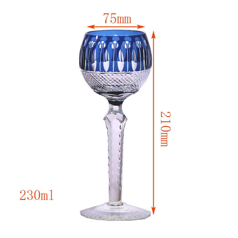 Verres à vin cristal style antique gravé main