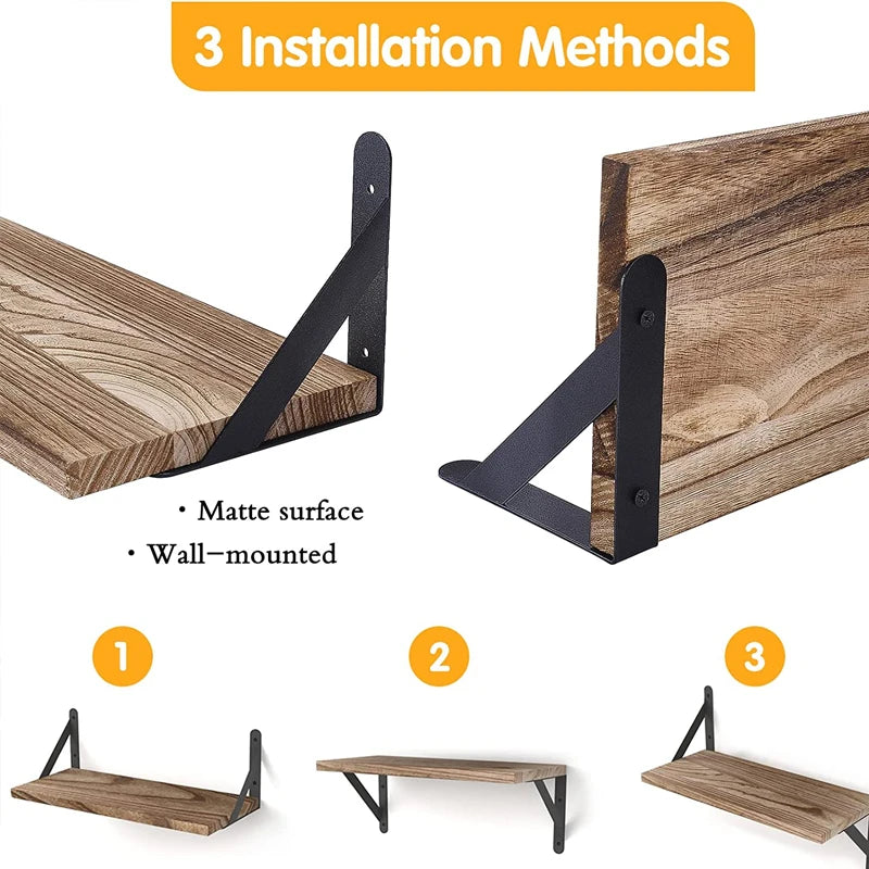 étagère flottante murale en bois design moderne pour rangement et livres - vue 6 sur 10