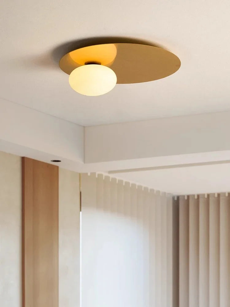 plafonnier led rond minimaliste nordique en métal pour décoration maison