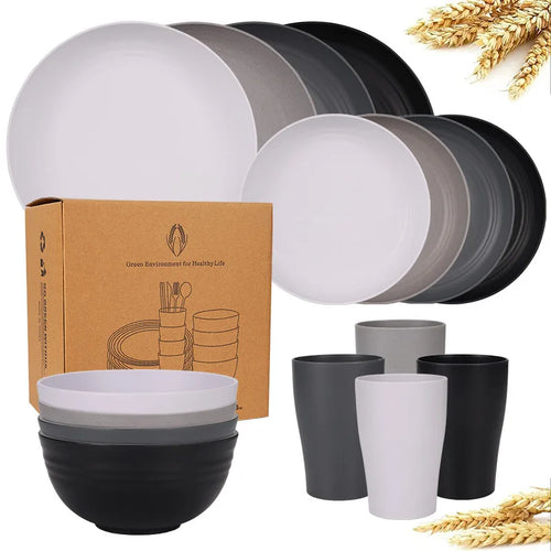 service de table incassable paille de ble biodegradable