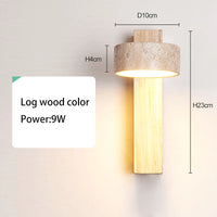 Applique murale bois noyer led rotatif tirer