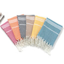 serviette de plage turque rayee franges coton absorbant