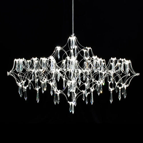 lustre cube d'eau en cristal pour décoration intérieure élégante