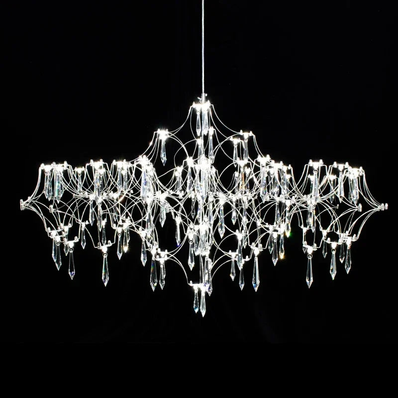 lustre cube d'eau en cristal pour décoration intérieure élégante - vue 3 sur 8