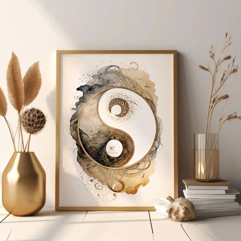 impression toile arbre de vie bouddha art mural spirituel moderne