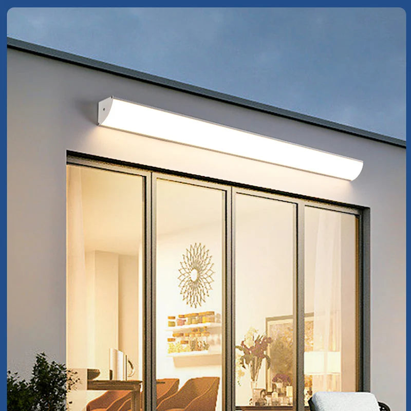 applique murale extérieure à led étanche effet lave-mur moderne - vue 6 sur 10