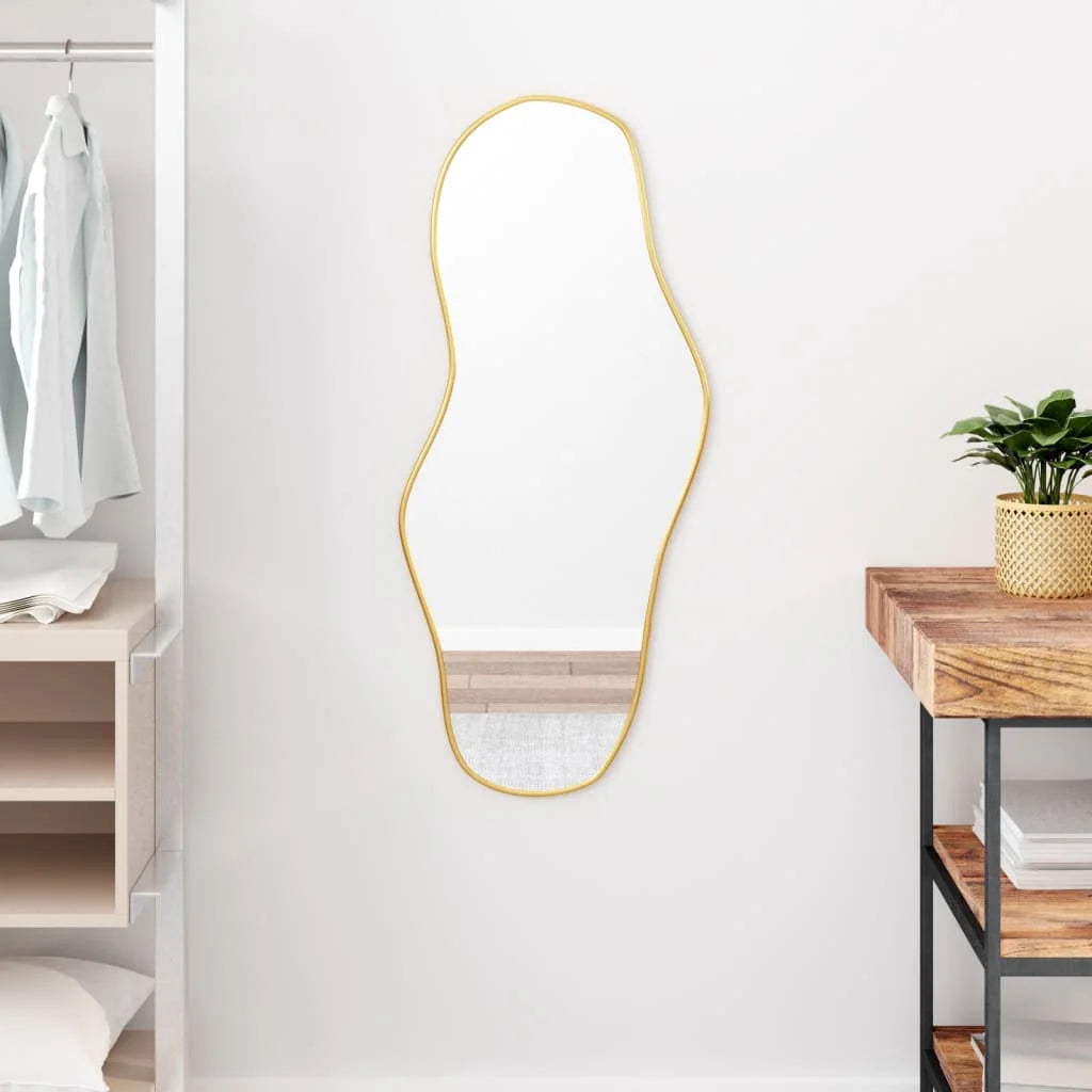 miroir mural élégant au design doré raffiné - vue 8 sur 7