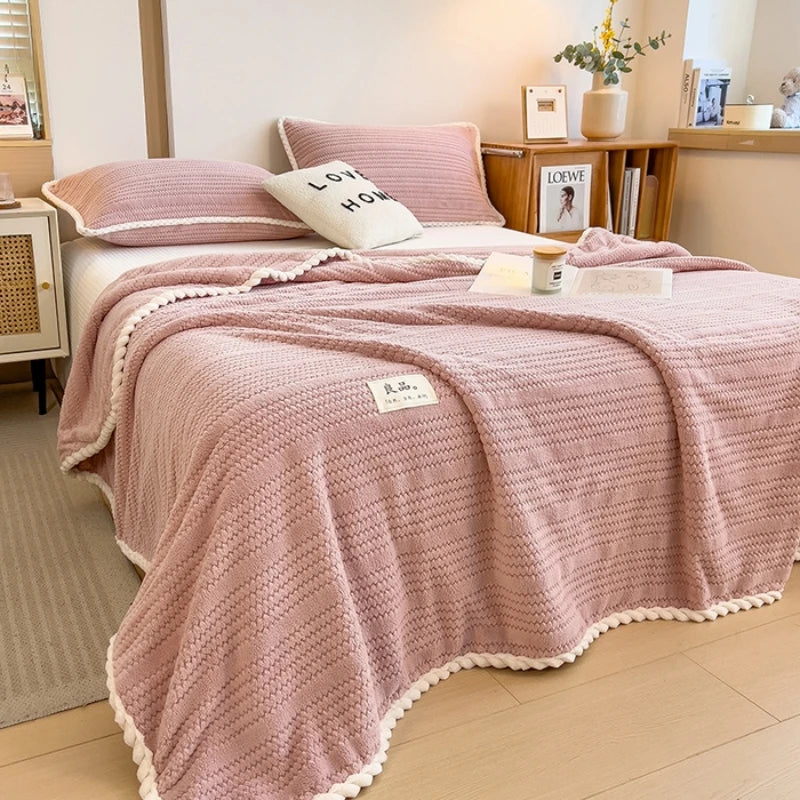 Plaid polaire douceur pour canapé chambre et voyage - vue 4 sur 7