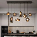 lustre nordique en verre pour éclairage moderne de restaurant et café