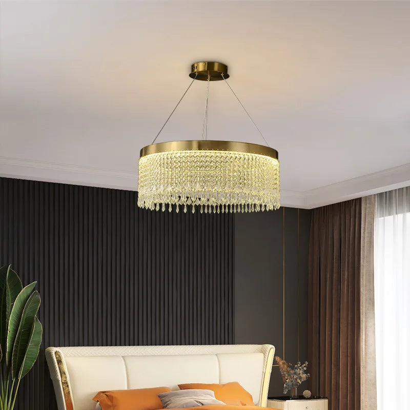 lustre en cristal led design moderne pour décoration intérieure - vue 4 sur 11