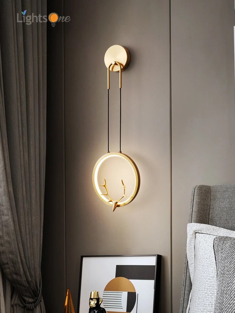 Applique murale en bois de luxe tout en cuivre - vue 3 sur 6