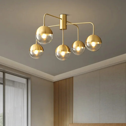 plafonnier à led vintage nordique cuivre design moderne pour décoration intérieure