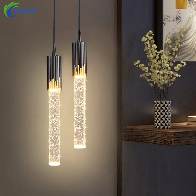 Suspension en cristal de luxe pour décoration intérieure