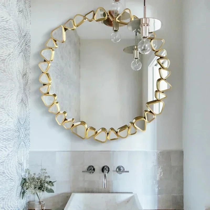 miroir de maquillage éclairé à led design moderne rond décoratif