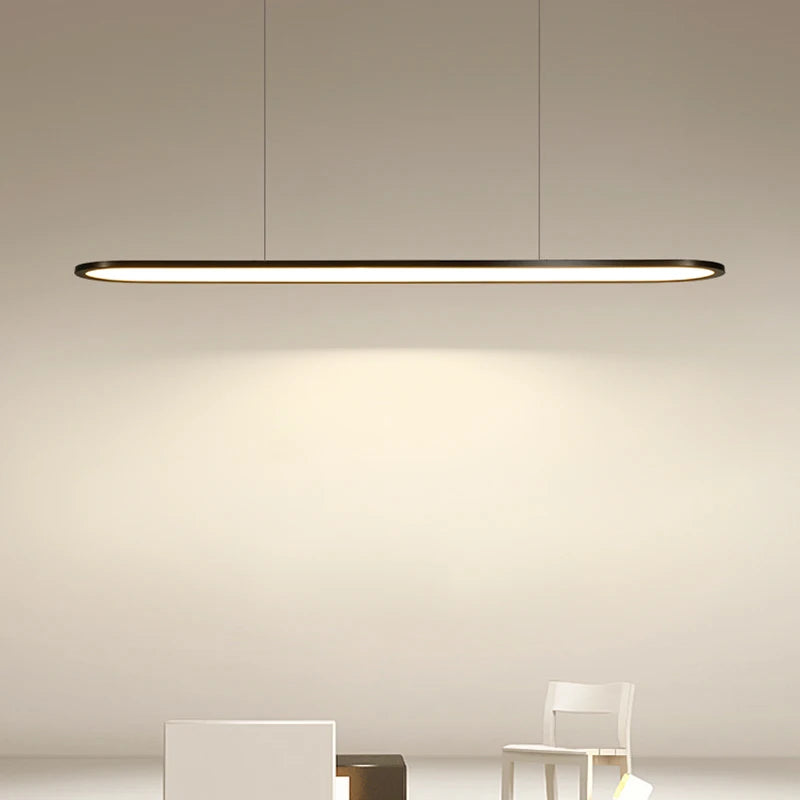 lustre moderne nordique simple led rectangulaire pour bar