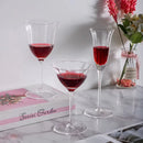 Verres cristal rétro rayures motif floral style bar
