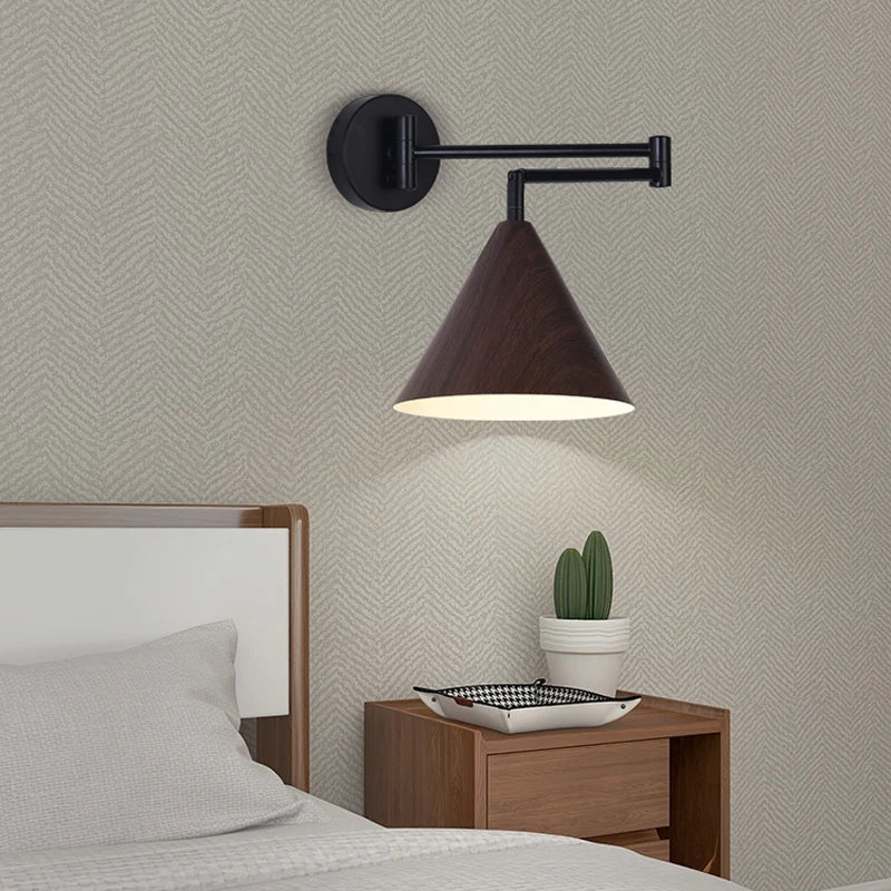 applique murale rotative en bois pour décoration intérieure moderne - vue 7 sur 8