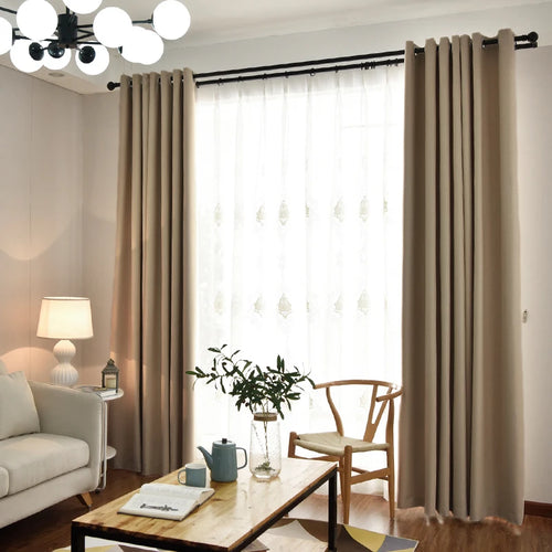 Rideau occultant moderne polyester pour salon et chambre