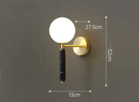 Applique murale LED en marbre pour chambre d'enfant