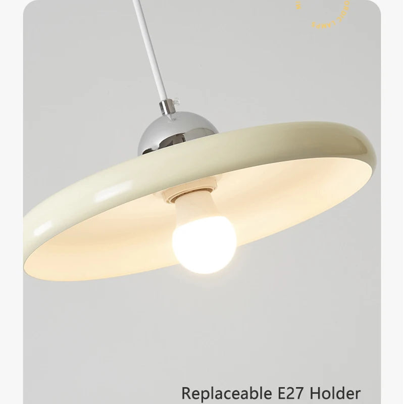 Suspension design arrondi blanc maison - vue 6 sur 10