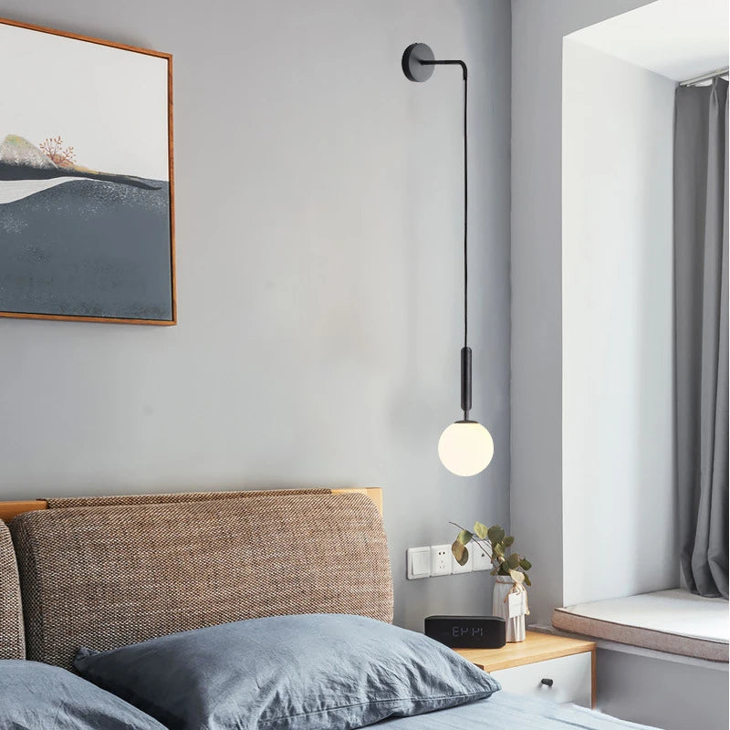 Applique murale LED en verre Simple et moderne