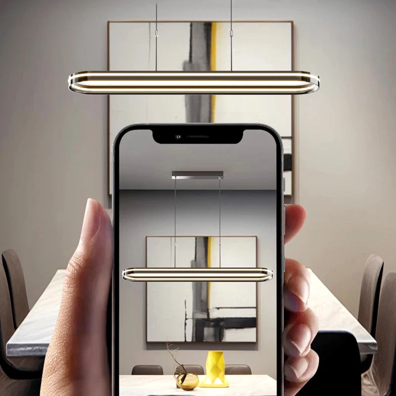 lustre design led moderne pour éclairage intérieur