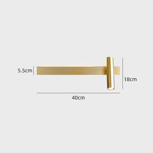 Applique murale minimaliste LED avec spot Irvinne