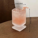 Verre carré dépoli style moderne pour boissons froides