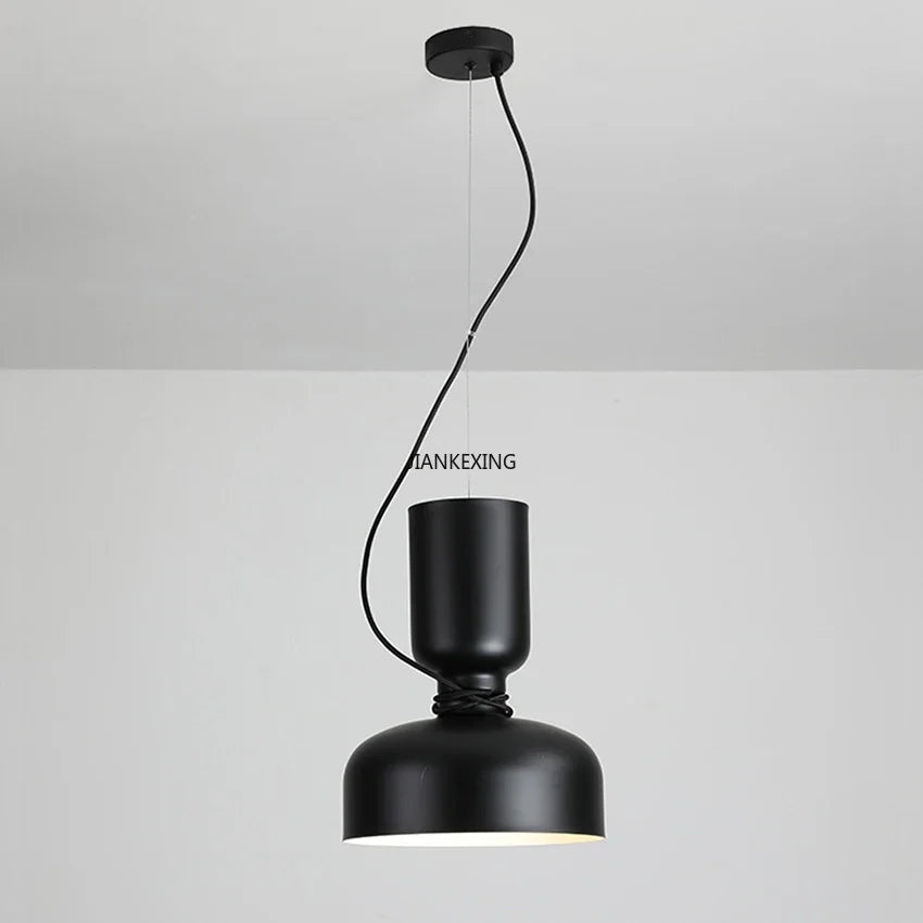 lustre d'art créatif danois en fer forgé idéal pour restaurant - vue 3 sur 24