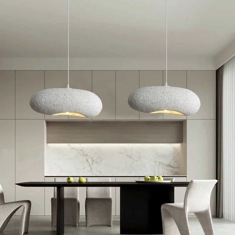 Nordic Minimalism Wabi-Sabi LED Chandelier Living Room Bedroom Modern Bar Decoration Lamp Dining Island Cafe Loft Pendant Lights - vue 3 sur 11