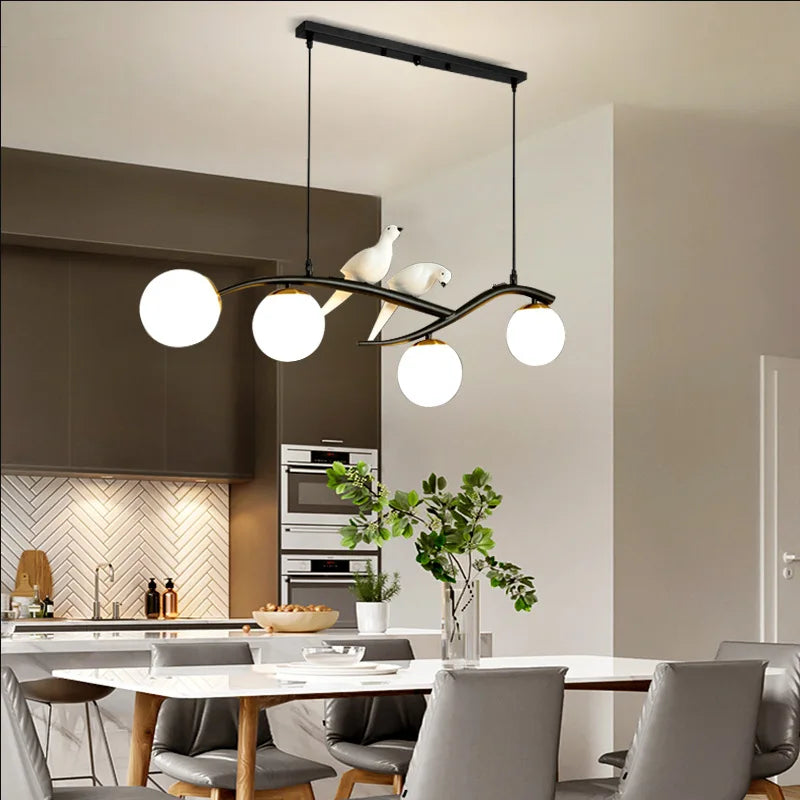 lustre nordique led oiseau suspension éclairage décoratif