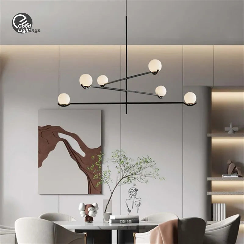 Lustre design plafond led or noir