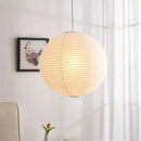 Nordique Wabi Sabi vent rond papier de riz suspension LED lumières salon salle à manger chambre Loft Restaurant Bar décor à la maison lustre