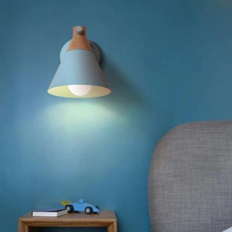 Nordique Macaron Applique Applique Moderne Salon Éclairage De Chevet TV Fond Foyer Couloir Allée Décor MUR LED Lumières - vue 3 sur 11