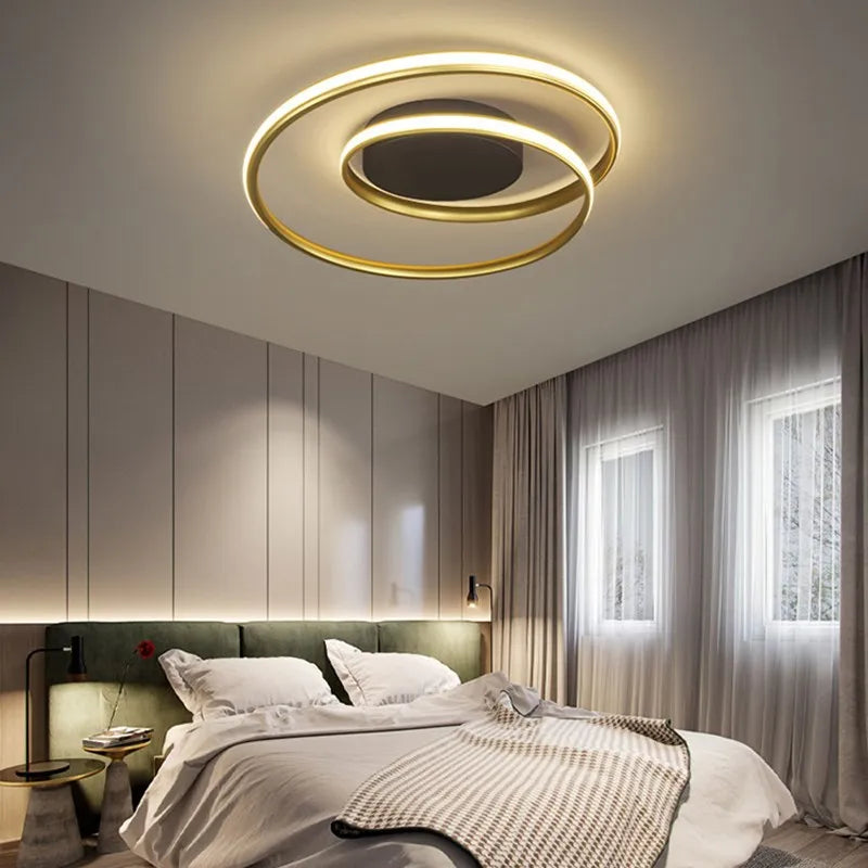 lustre led blanc noir surface montée déco - vue 5 sur 14