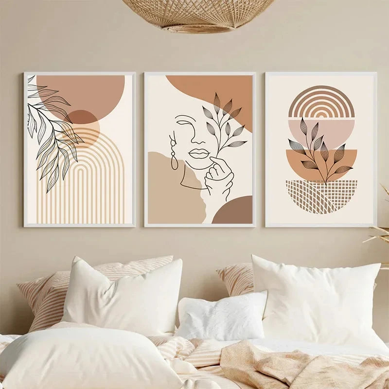 impressions créatives style bohème pour décoration intérieure minimaliste