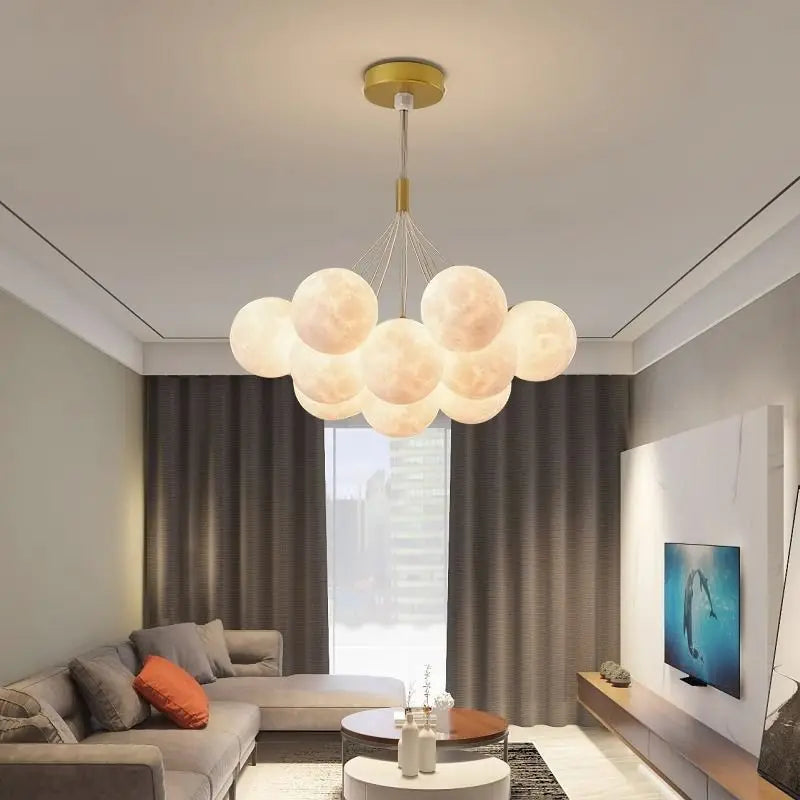 lustres modernes créatifs pour chambre d'enfant et salon - vue 5 sur 12