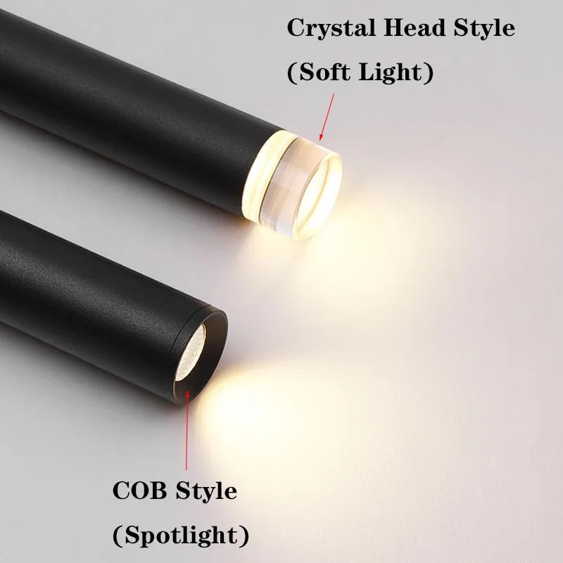 lustre suspendu led moderne long tube pour restaurant nordique