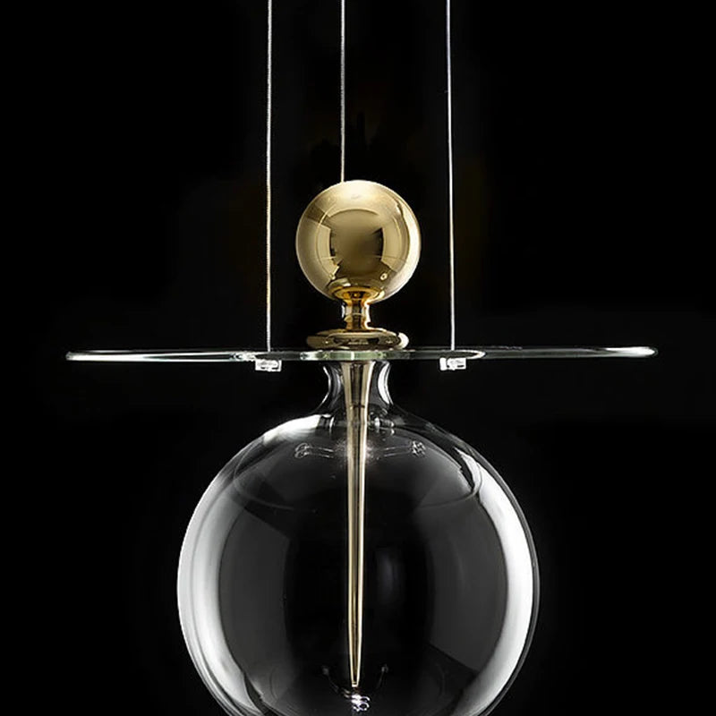 lustre en verre design post-moderne pour décoration intérieure - vue 5 sur 8