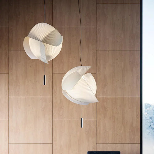 SANDYHA tissu blanc moderne suspension éclairages créatif Lustre Art Led Salon salle à manger Lustre Salon Design suspendu Lampara